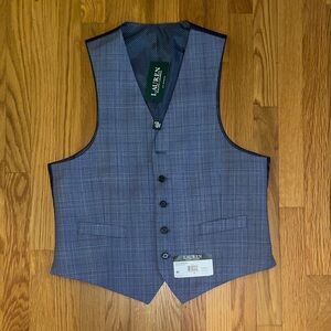 Ralph Lauren Men's Navy Checkered Vest